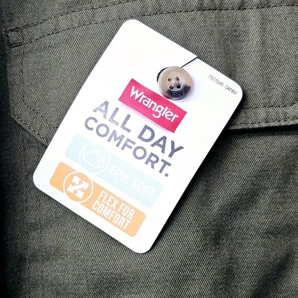 Wrangler Men's Shirt Button Down Short Sleeve Relaxed Fit Size 3XL Stretch - Picture 3 of 6